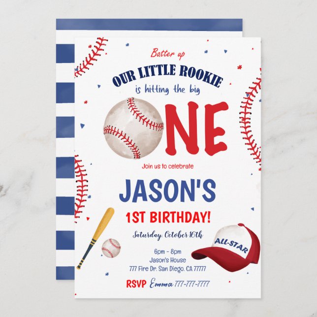 Invitación al béisbol (Anverso / Reverso)