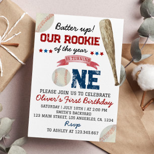 Invitación al Béisbol "Batter Up Rookie Of The Yea