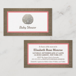 Invitación al billete Baby Shower Sand Dollar & Bu