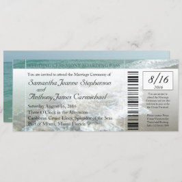 Invitación al billete de bodas Faux Boarding Pass