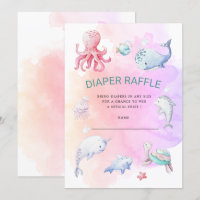 Invitación al billete de pañal cute Under Sea