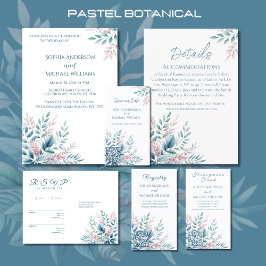 Invitación al Boda Botánico Pastel