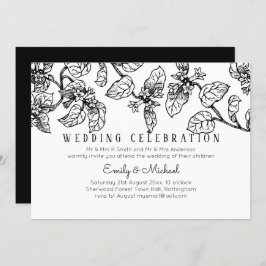 Invitación al Boda clásico de Leafy Garden Vintage