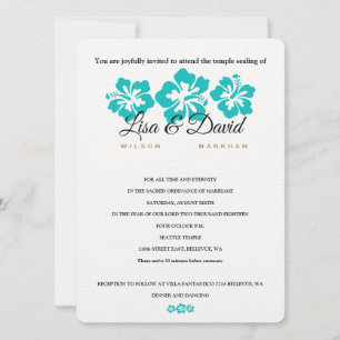 Invitación al Boda y recepción del templo Aqua Hib
