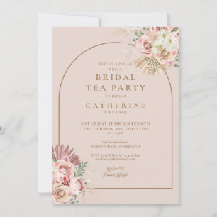 Invitación al Boho Pampas Grass Arch Bridal Tea Pa