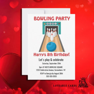 Invitación al Boliche de Cumpleaños