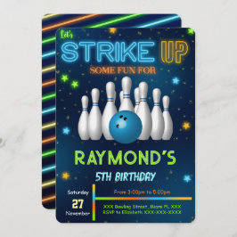 Invitación al Bowling editable