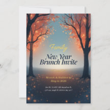 Invitación al Brunch de Año Nuevo en el Bosque Mág