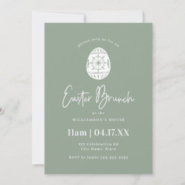 Invitación al brunch de Pascua de Huevo Verde Sage