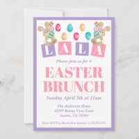 Invitación al Brunch de Pascua de La La Easter Bun