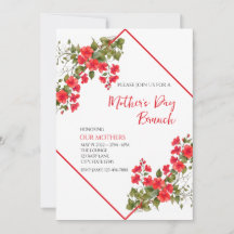 Invitación al Brunch del Día de la Madre con Flora