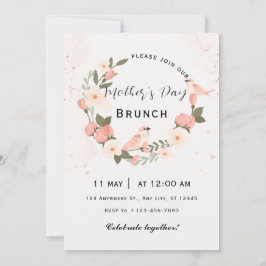 Invitación al Brunch del Día de la Madre en Beige 