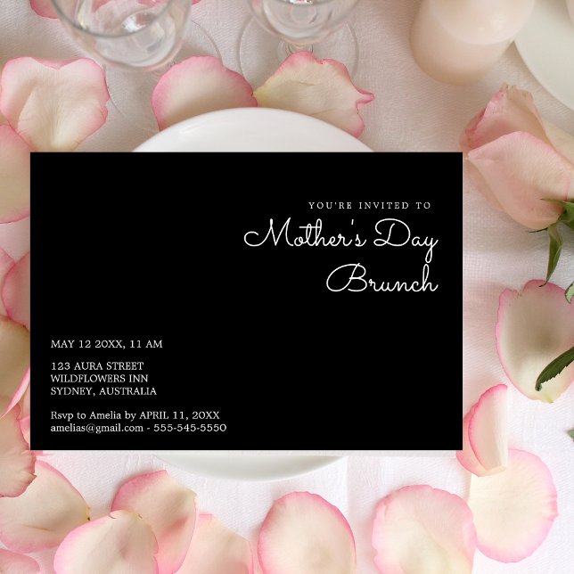 Invitación al brunch del día de una madre simple y (Subido por el creador)