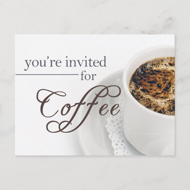 Invitación al café (elegante) (Anverso)