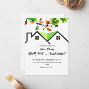 Invitación al Calentamiento de Casa Editable, Cale