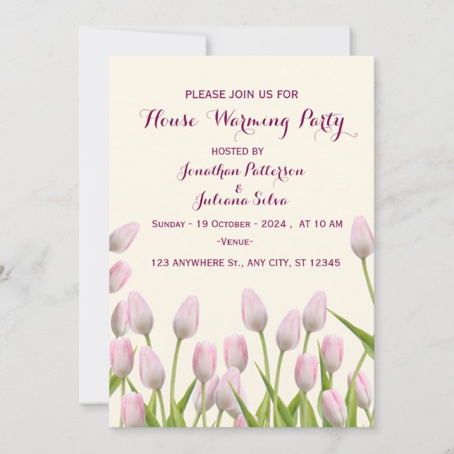 Invitación al calentamiento de la casa (Anverso)