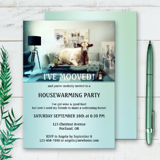 Invitación al calentamiento de la casa de la vaca 