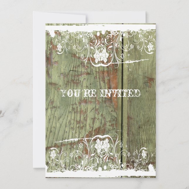 Invitación al calentamiento de la casa de madera y (Anverso)