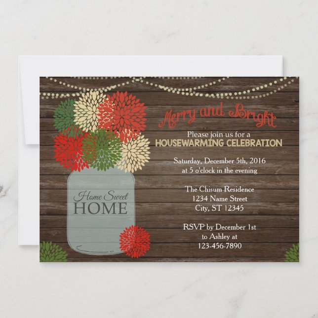 Invitación al calor de la casa de los Navidades Ho (Anverso)