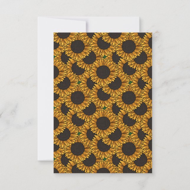Invitación al campo de girasoles reversible (Anverso)