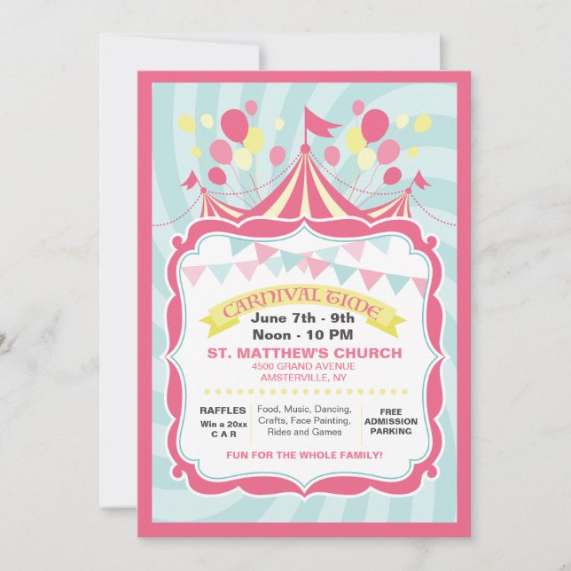 Invitación al Carnaval de Tiendas Circulares (Anverso)