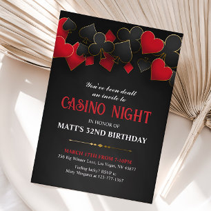 Invitación al Casino Night Poker, cumpleaños del C