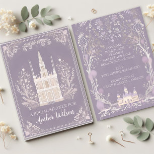 Invitación al Castillo de Cuento de Hadas Lavanda