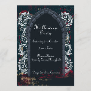 Invitación al castillo de Drácula de Halloween