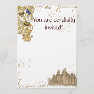 Invitación al castillo de hadas de hadas