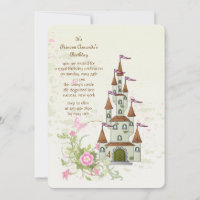 Invitación al castillo de la princesa