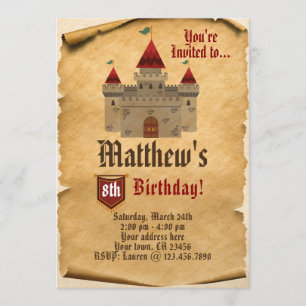 Invitación al castillo medieval