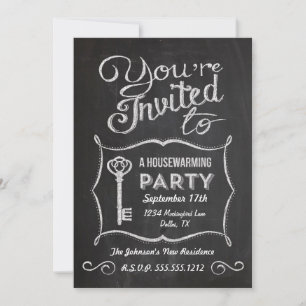 Invitación al Chalkboard para el calentamiento de 