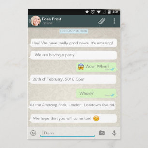 Invitación al chat de Whatsapp Android iPhone