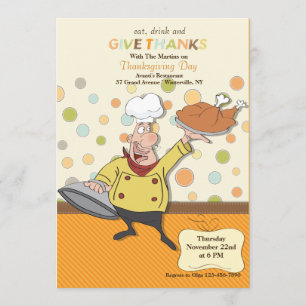 Invitación al Chef para la Cena de Acción de Graci
