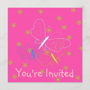 Invitación al Chica de cumpleaños de Mariposa