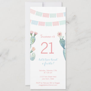 Invitación al chica por su cumpleaños con temática