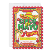 Invitación al Cinco de Mayo Fiesta Sombrero
