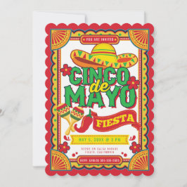 Invitación al Cinco de Mayo Fiesta Sombrero