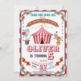 Invitación al circo por cumpleaños Niños del Carna