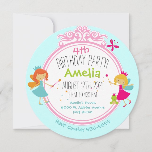 Invitación al círculo de cumpleaños de la princesa (Anverso)
