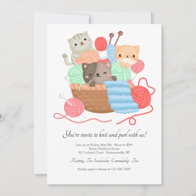 Invitación al Círculo de Tejido (Anverso)