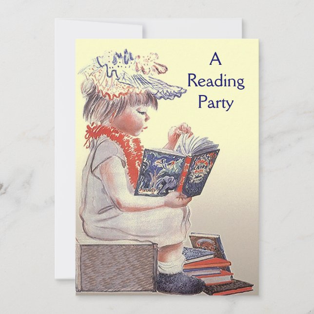 Invitación al club de Fiesta de lectura infantil r (Anverso)