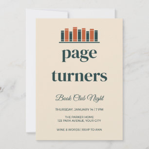 Invitación al Club de Lectura Serif Page Turners