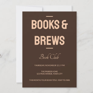 Invitación al Club de Lectura Tall Type Books and