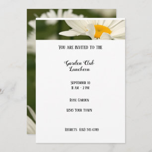 Invitación al club de Rosa Garden Luncheon