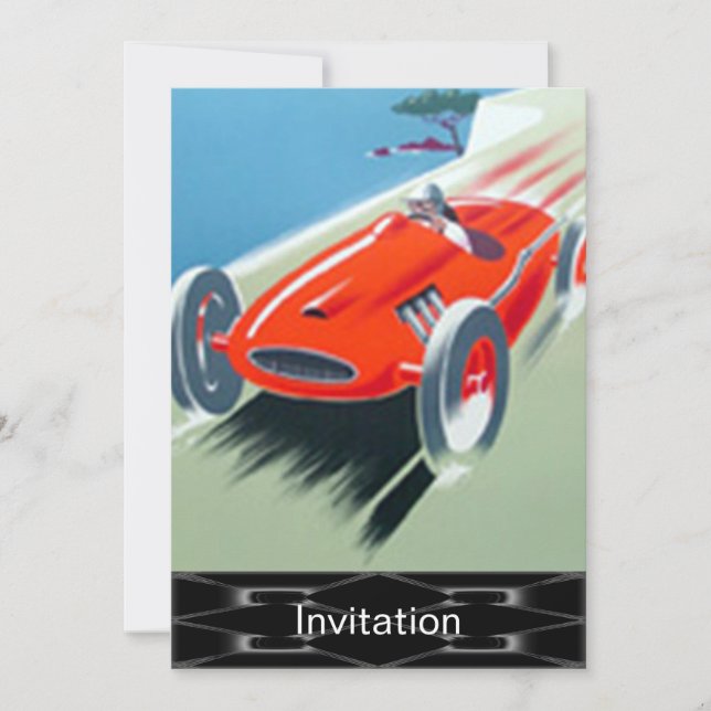 Invitación al coche de Carreras (Anverso)