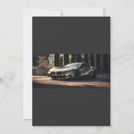 Invitación al coche de carreras futurista de alumi