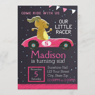 Invitación al coche Racer (chica)