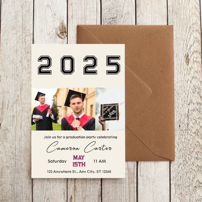 Invitación al Collage de fotos del año de graduaci (Subido por el creador)