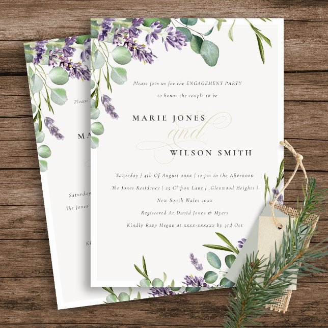 Invitación al compromiso de Lavender Eucalyptus Le (Subido por el creador)